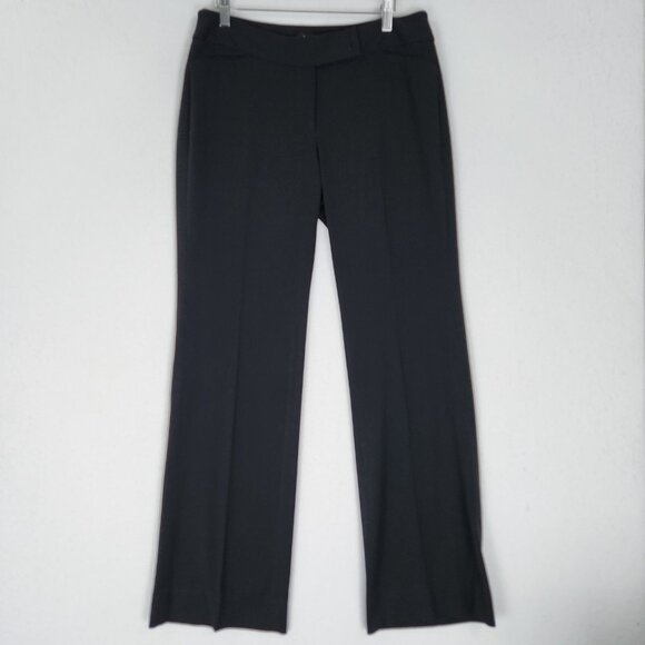 WHBM Pants Womens 8 Black Legacy Modern Boot Cut Mid Rise Flat Front Classic - Picture 1 of 13